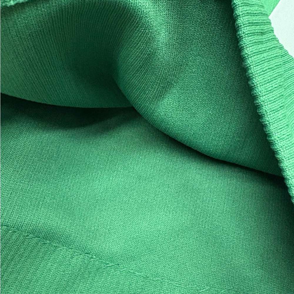 Vintage 70s Green Maxi Dress with sheer angel wing Sleeves - Picture 7 of 13